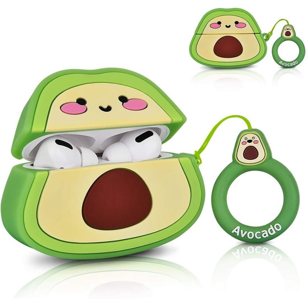 Cartoon Avocado Shaped Silicone Earphone Protective Case for Airpods 3, Pro